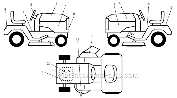 Weed Eater WE16542E Lawn Tractor Page G Diagram